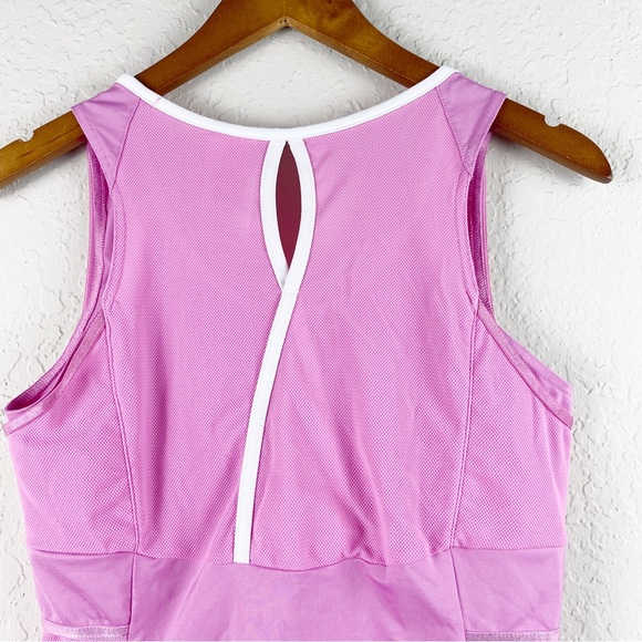Adidas ClimaCool Active Fitted Tank Top Mixed Media Mesh Pink - Picture 5 of 7